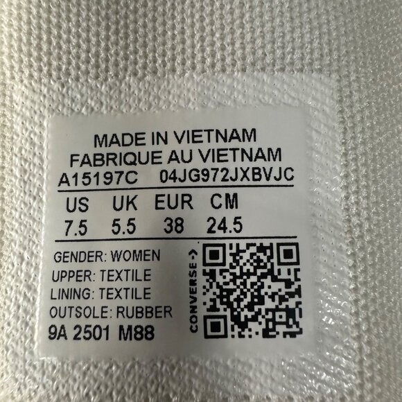 Converse Chuck Taylor Platform Pearls Lace 7.5 Women Shoes Party Sneaker A15197C - Picture 14 of 15